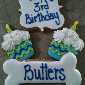 Personalized  Birthday Dog Treats cupcake dog treats pet gift  long lasting HARD treats