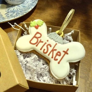 1 Personalized  Dog Treat Christmas  Doggy EDIBLE ornament - Stocking stuffer