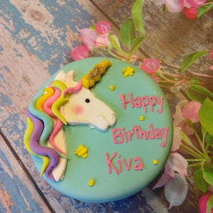 Personalized Cat birthday cake Unicorn kitty cake  kitty happy birthday personalized pet gift