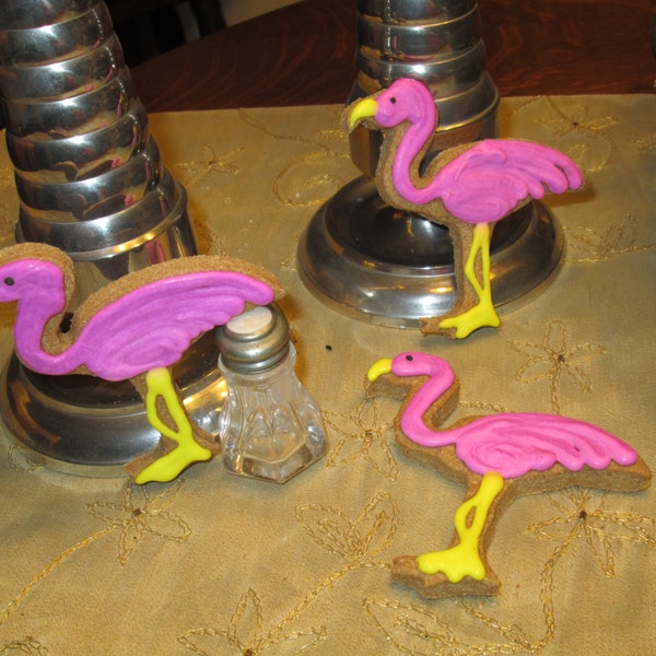 Roze Flamingo Dog Treats 6 traktaties Zomertijd huisdier cadeau langdurige HARDE traktaties
