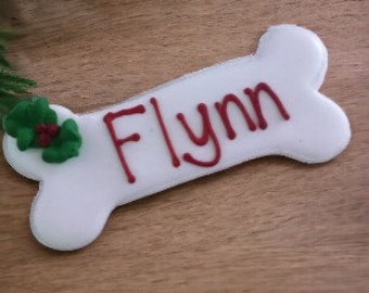 1 Personalized  Dog Treat Christmas treat personalized  Christmas Dog treats