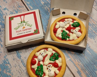 Elf Delivery Pizza  Christmas Dog treats Secret Santa gift