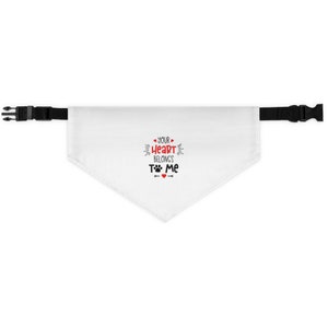 Valentine's Day Pet Bandana Collar your heart belongs to me image 7