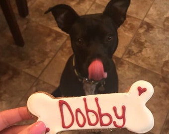1 Personalized  Dog Treat Valentine's day treat personalized