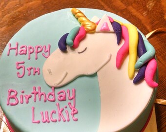 Unicorn 6 inch Dog Birthday Cake Peanut Butter Banana dog cake
