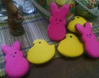 Peeps bunnies and chicks Spring Dog Treats Easter Eggs