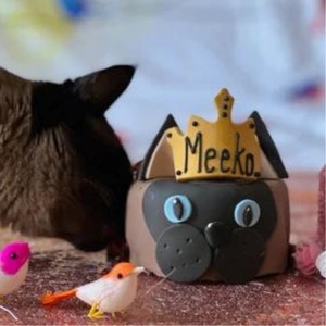Personalized  Kitty Cat Birthday Cake  Gotcha Day pet gift image 5