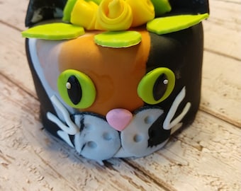 Personalized Cat Birthday Cake: Tuna & Catnip Treat, Adoption Gift