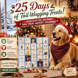 PRE order Dog treat advent calendar 25 treats for Christmas Countdown Limited edition
