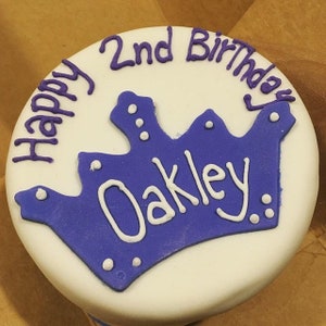 Personalized 6 inch Dog Birthday Cake Peanut Butter Banana Princess crown dog cake pet gift