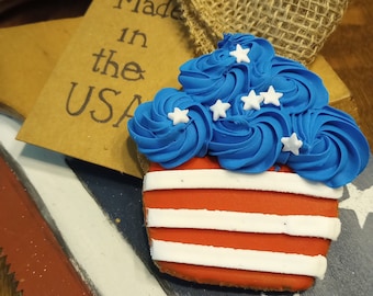 Summer Fourth of July Dog Treats God Bless America Red white and Blue