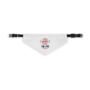 Valentine's Day Pet Bandana Collar your heart belongs to me image 5