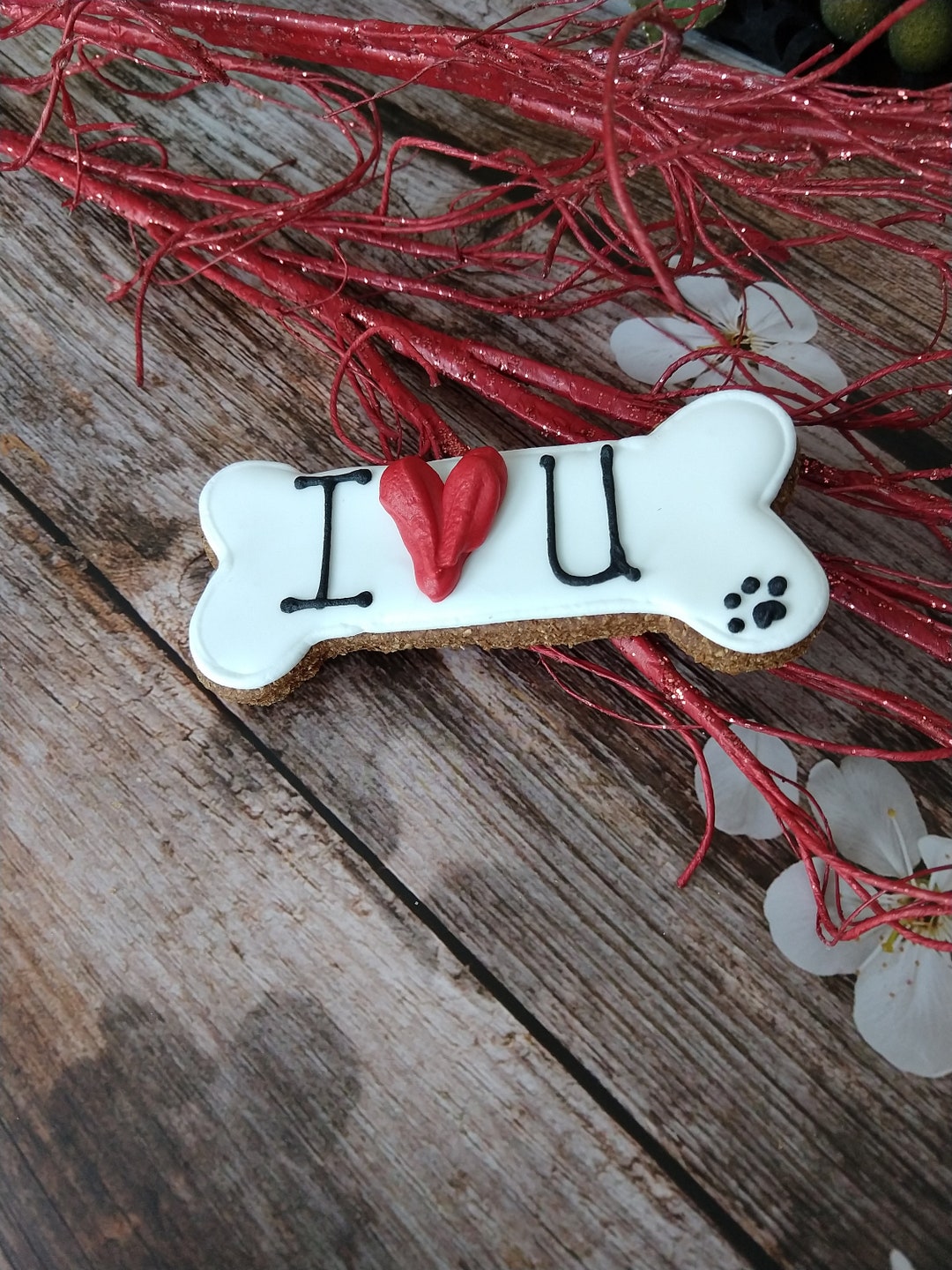 Single Valentine Dog Treats Etsy
