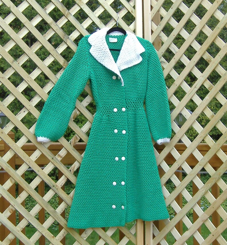 STORE CLOSING SALE  Double Breasted Coat Dress in Kelly Green image 0