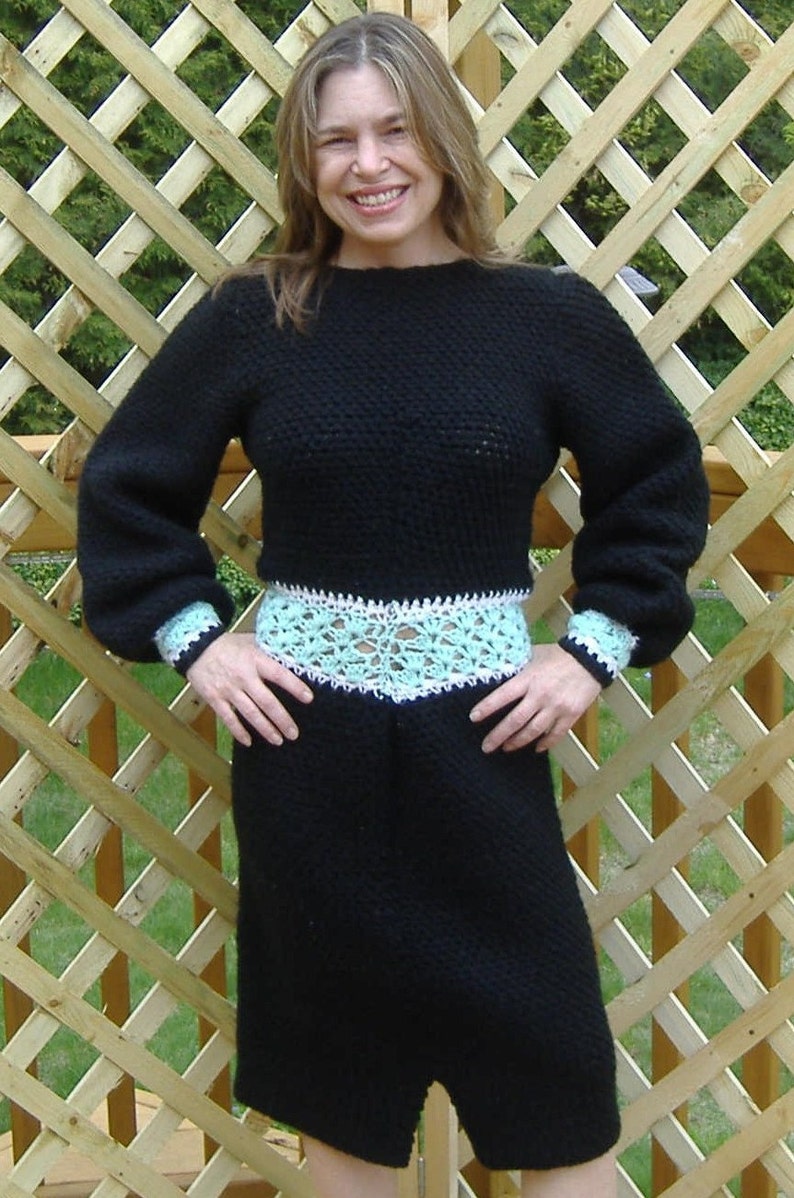 CROCHET DRESS Pattern 101  Back Slit Office to Evening Out image 0