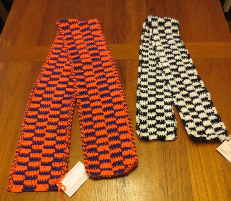 Checkerboard Scarves 2 Widths 2 Lengths 2 Sets of Colors image 0