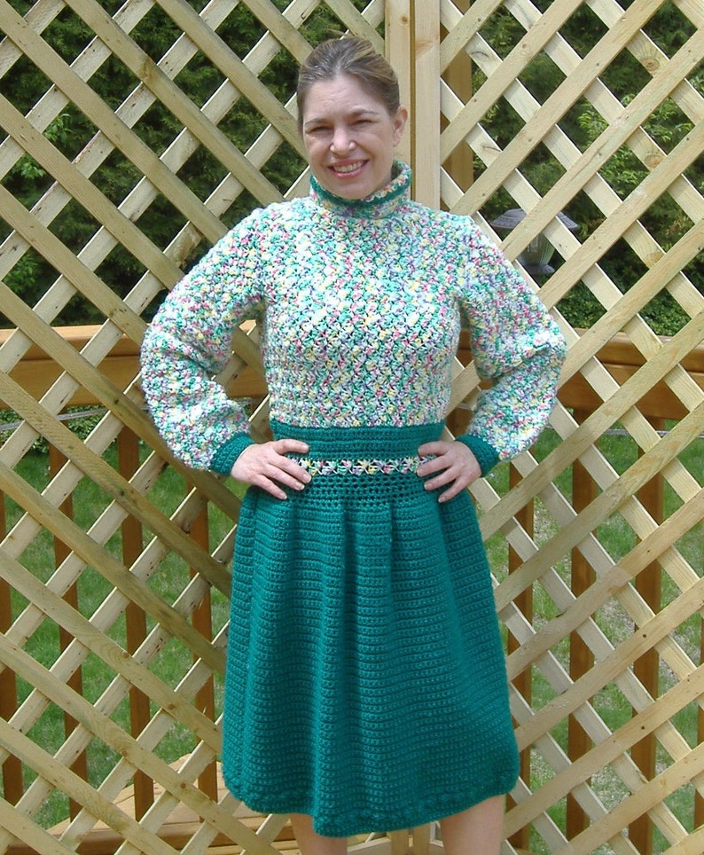 CROCHET DRESS PATTERN 138  9 to 5 Crocheted Office Dress image 0