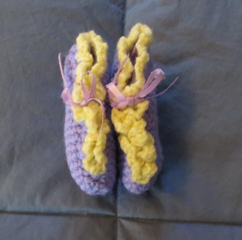 Crocheted Slippers as Ornaments or Gift Wrapping Decor-Exc image 0
