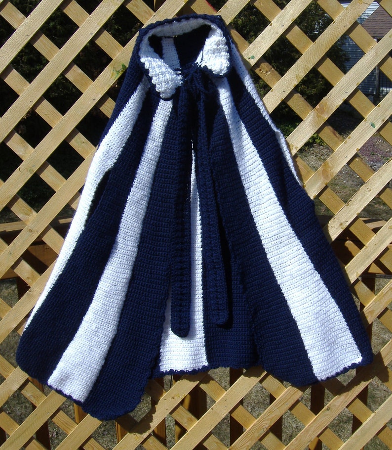 Cape in Midnight Blue and White PATTERN ONLY image 0