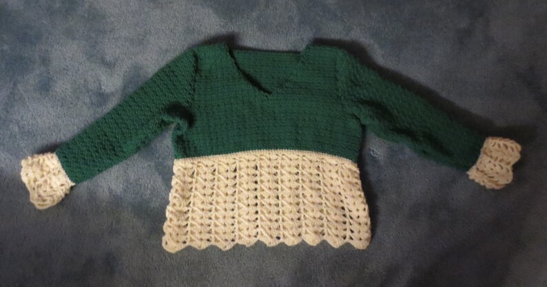 Teen Fall to Spring Pullover V-Neck Sweater-Moss Green w Open image 0