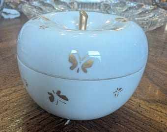 Lefton China Lidded Trinket Dish