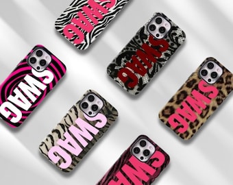 Y2K Leopard Print Phone Case, Millennial Hot Girl SWAG For iPhone And Samsung Cover