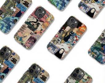 Studio Ghibli Collage Phone Case, Anime Design For iPhone And Samsung Protection