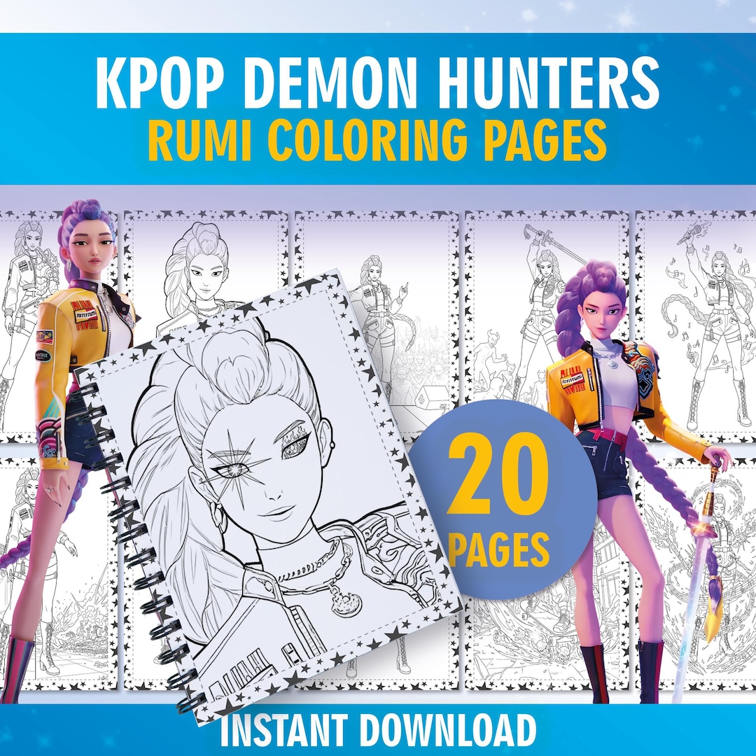 Mini Rumi Raman Printable Kpop Demon Hunters Rumi | Coloring Pages for Kids | Printable Coloring ...