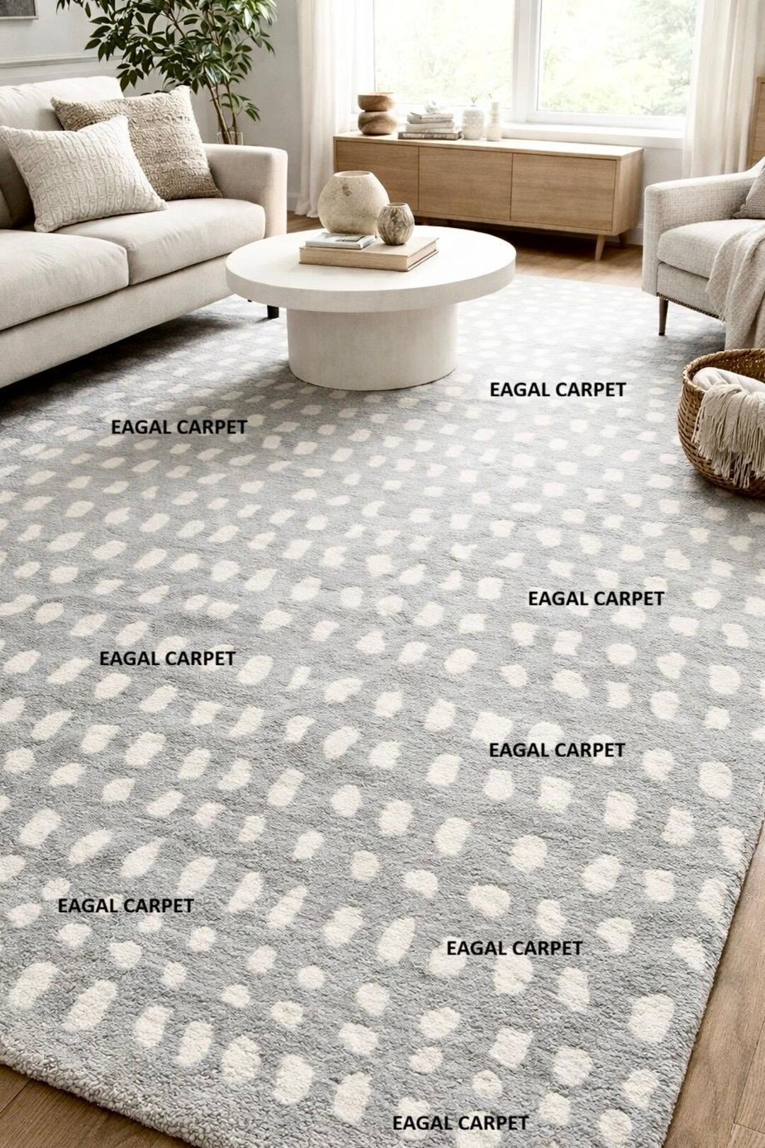 Hand Tufted New Zealand Wool Rug| Modern Grey Area Rug - Etsy