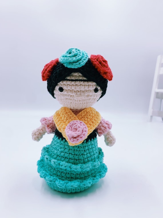 muñeca crochet frida kahlo