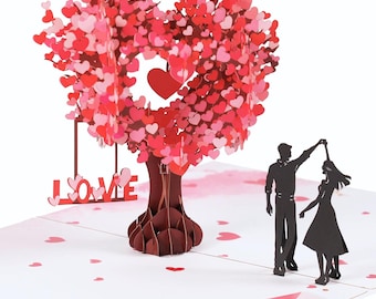 3D Love Tree Pop Up Card – Romantic Anniversary Gift