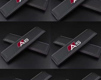 Audi S Line ナッパレザーシートベルトカバー | ショルダーパッド 2枚セット