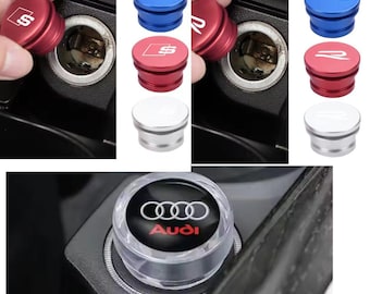 金属製車用シガレットライターカバー 防塵キャップ VW ゴルフ ジェッタ ティグアン ポロ CC | アウディ A3 A4 A5 A6 Q5 Q7 内装アクセサリー