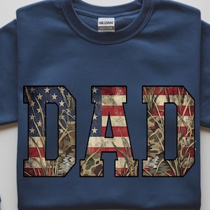Patriotic Hunting Dad PNG, American Flag Camo Graphic, Sublimation file, Hunting Faither (Digital Download) image 2