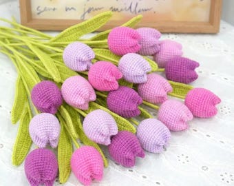 Tulip Crochet Pattern PDF, Beginner Flower, Spring Decor, Plush Bloom, Instant Download