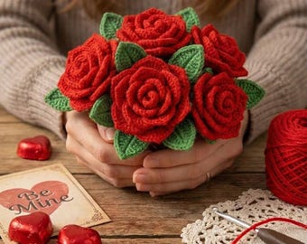 Realistic Crochet Rose Pattern | Beginner PDF Tutorial (Digital Download)