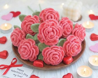 Crochet Rose Pattern PDF, Vintage Rose, Beginner Friendly, Valentine Gift, Instant Download