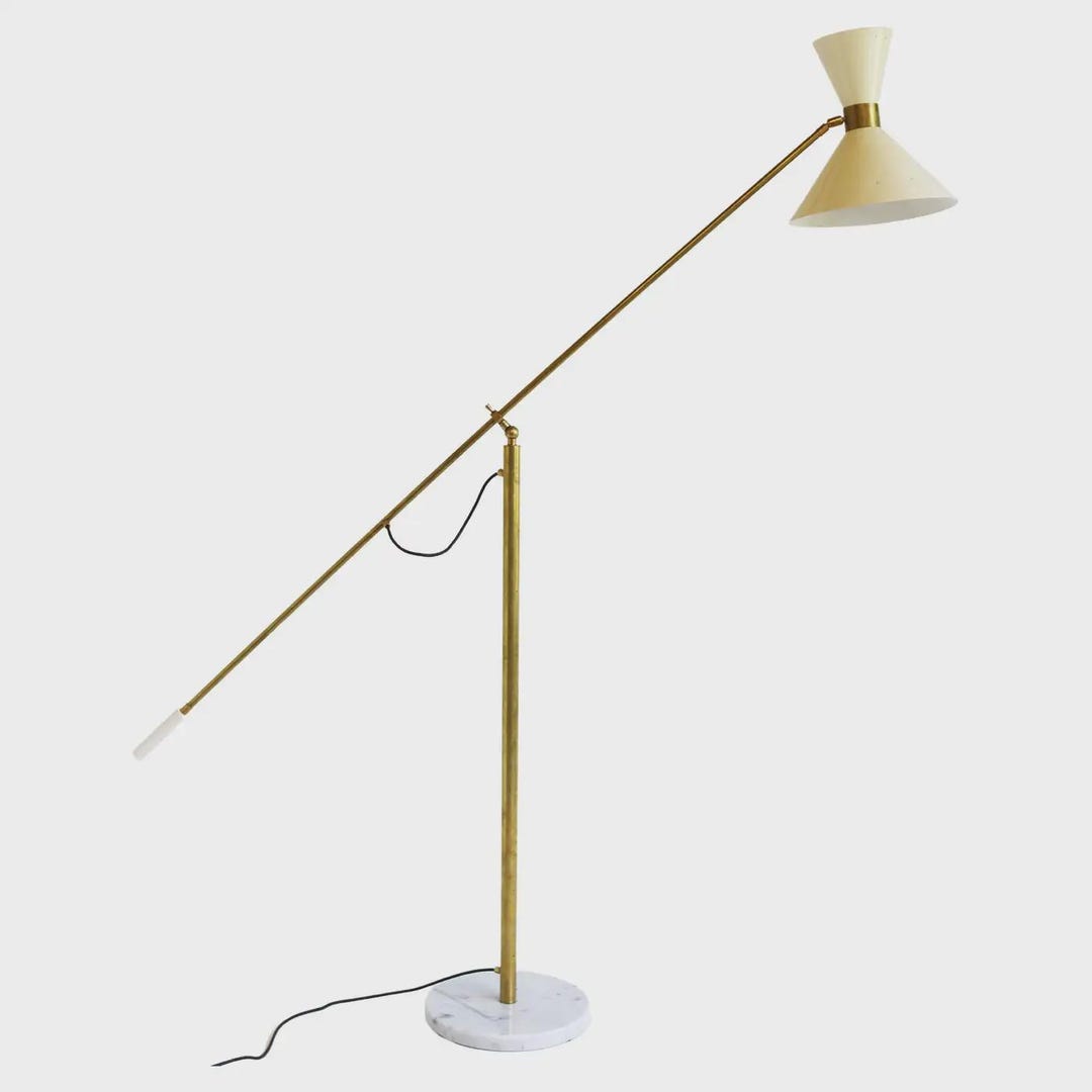 Mid Century Italian Brass Floor Lamp Decor Modern Sputnik Stilnovo ...