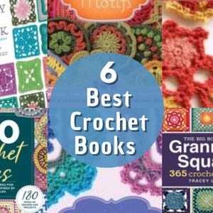 Paquete de 6 libros electrónicos con patrones de ganchillo: cuadrados, motivos y bordes de estilo clásico (descarga en PDF).