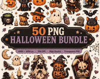 Horror Ghost Halloween Bundle PNG, Spooky Season Vintage PNG, Retro Fall Shirt Sublimation, Scary Pumpkin Witch, Printable
