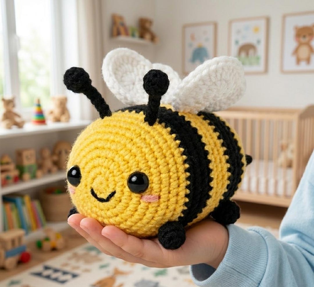 Amigurumi Honey Bee Crochet Pattern PDF, Cute Bumblebee Plush, Beginner ...