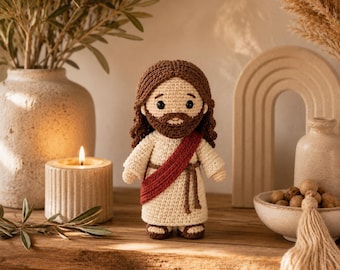 Jesus Christ Amigurumi Crochet Pattern PDF, Christian Doll Soft Toy, Beginner Friendly Instant Download