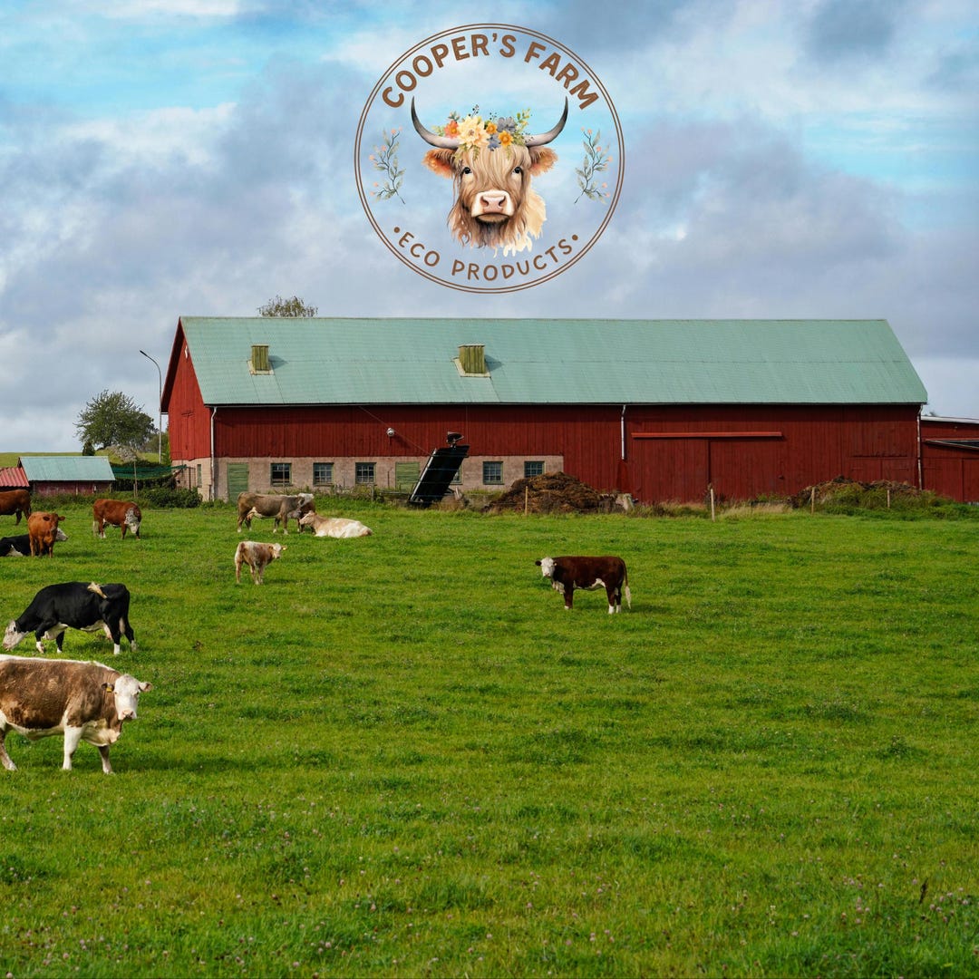 Botanical Farm Logo Design — Premium Branding Package | Custom Cattle ...