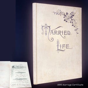 Antique Marriage License Book 1895 Mt Bethel New Jersey Warren County