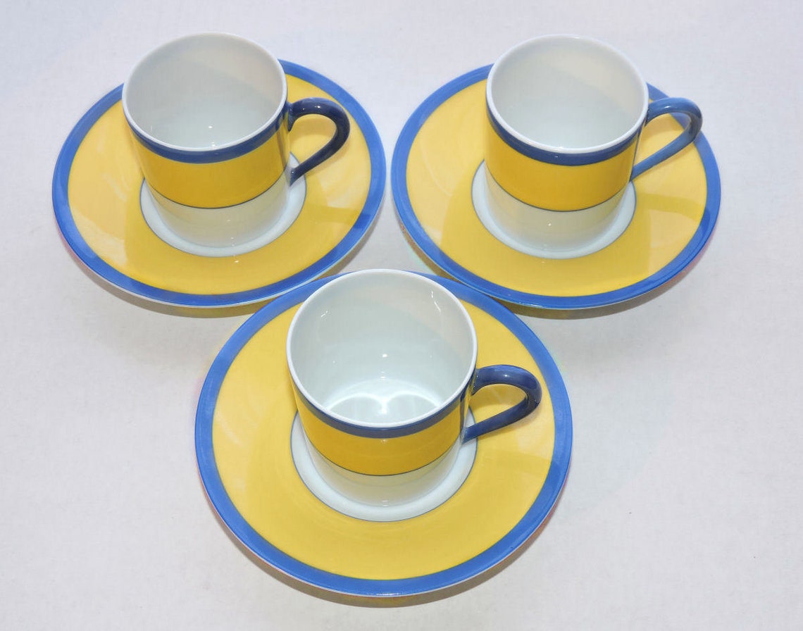 Set of 3 Haviland Limoges Giverny Cups Saucers Etsy
