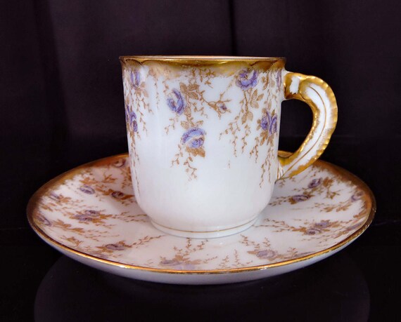 Royal Limoges Ocean Le Blanc soupe tasse /& soucoupe