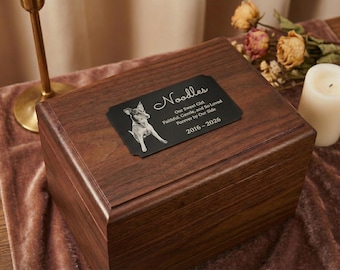 Placa conmemorativa personalizada de acero inoxidable negro, placa para urna de cremación, placa para caja conmemorativa para mascotas, texto grabado con láser (4 x 2 x 6 x 2,5)