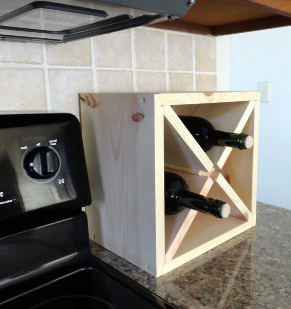 12 Wine Rack or Vinegar Rack Square Cube Style with Etsy