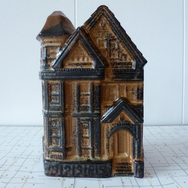 70's House Planter San Francisco Painted Lady Victorian Row House Pottery