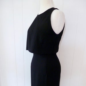90's Scaasi Dress Minimalist Sleeveless Little Black Dress Mock Crop ...